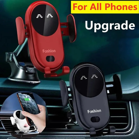 Car Wireless Charger Auto Car Mount Phone Holder Stand For iPhone 15