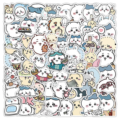 64PCS Cute Chiikawa Stickers Cartoon Laptop Phone Phone Case Luggage