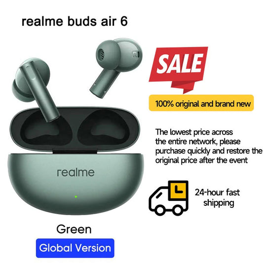 realme Buds Air 6 Global Version Wireless Earphone 50dB Active Noise