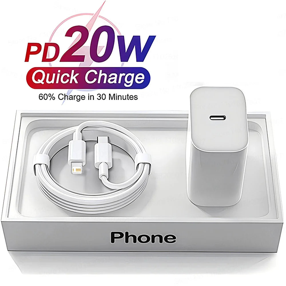 For iPhone 16 15 Samsung PD 20W USB Type C Charger Fast Charging Power