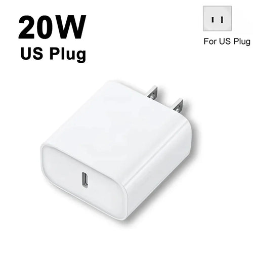 For iPhone 16 15 Samsung PD 20W USB Type C Charger Fast Charging Power