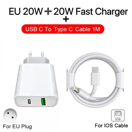 20W Fast Charger For iPhone 13 mini 12 11 pro  14 Pro Max Plus X XR XS