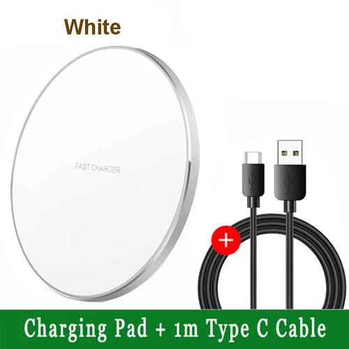 15W Wireless Charger Pad Compatible with iPhone 15/14/13/12/11/X