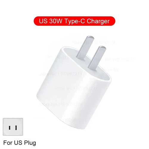 For Apple 30W PD Fast Charger For iPhone 16 15 14 13 11 Pro Max Plus