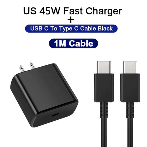 PD 45W USB C Charger Super Fast Charging Adapter For Samsung Galaxy