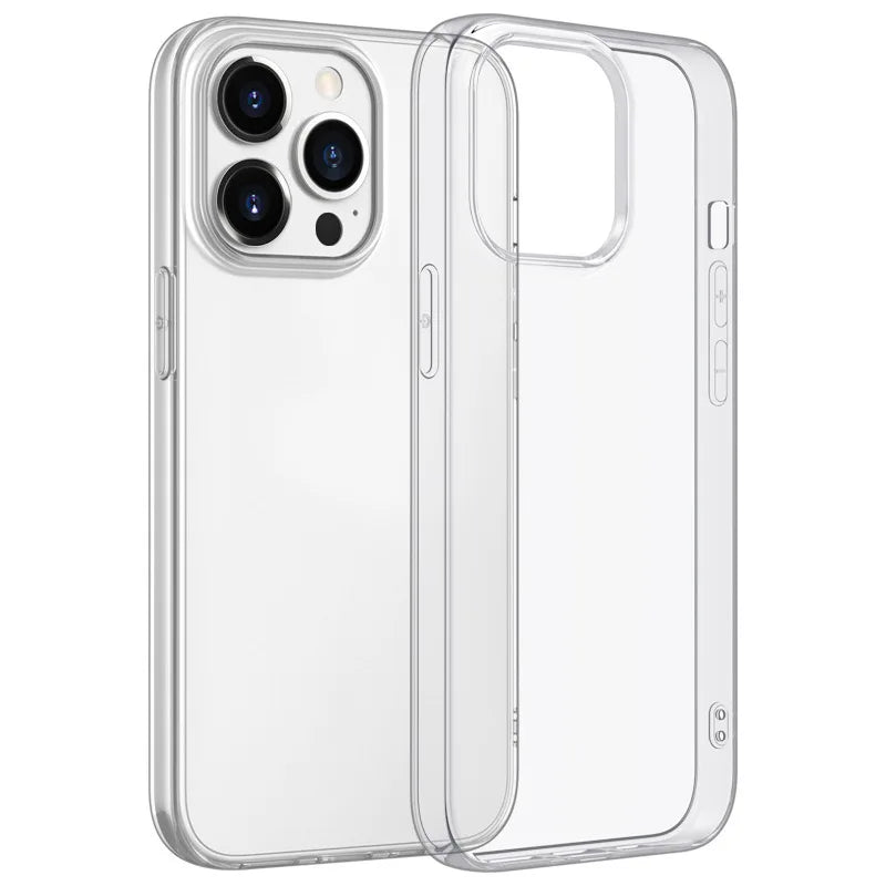 Ultra Thin Clear Silicone Case For iPhone 16 15 14 13 12 11 Pro Xs Max