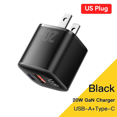 Essager 20W GaN USB Type C Charger PD Fast Charge Phone QC 3.0 Quick