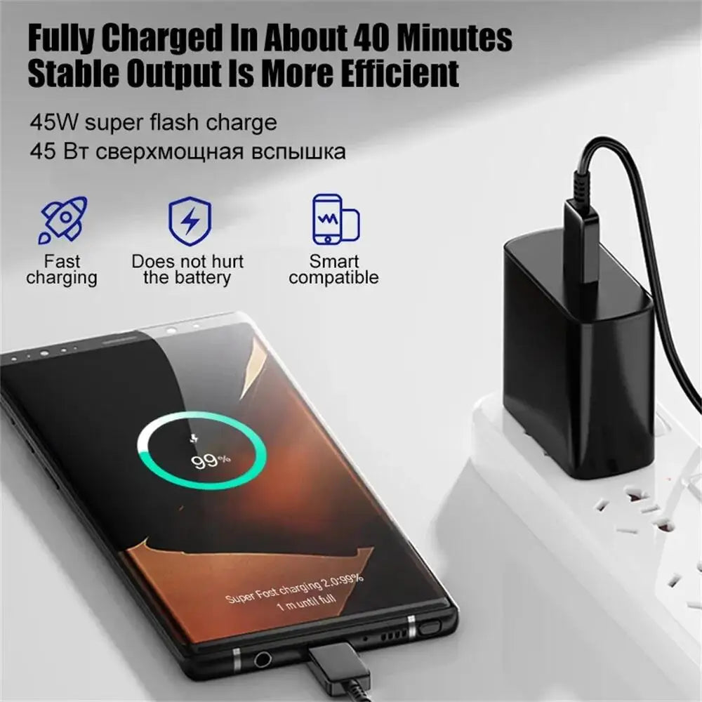 PD 45W USB C Charger Super Fast Charging Adapter For Samsung Galaxy