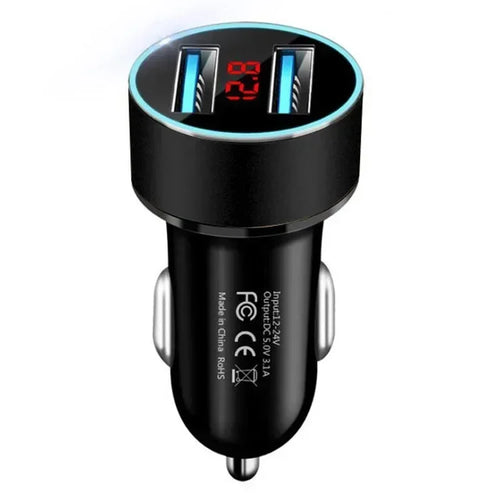 200W Mini Pull Ring Car Charger Dual USB Fast Chargingfor iPhone