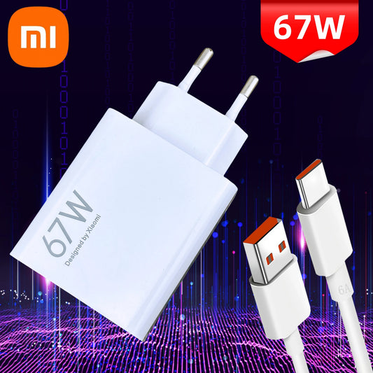 67w Xiaomi Original Charger Turbo Charge Gan EU Adapter 6A Usb Type C