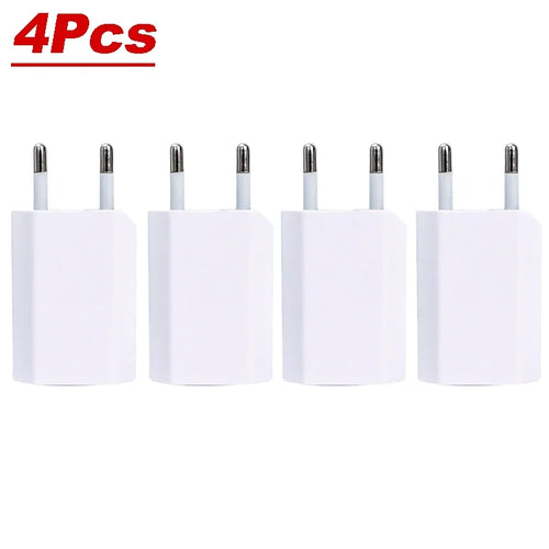 NNBILI 1-5Pcs Universal 5V 1A EU Plug USB Wall Phone Charger For