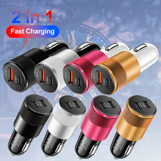 Total 20W PD Car Charger USB Type C Fast Charging Car Phone Charger