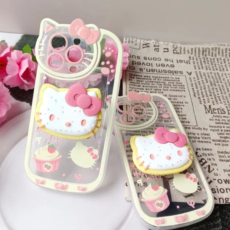 Sanrio Hello Kitty Stand Phone Cases For iPhone 16 15 14 11 13 12 Pro