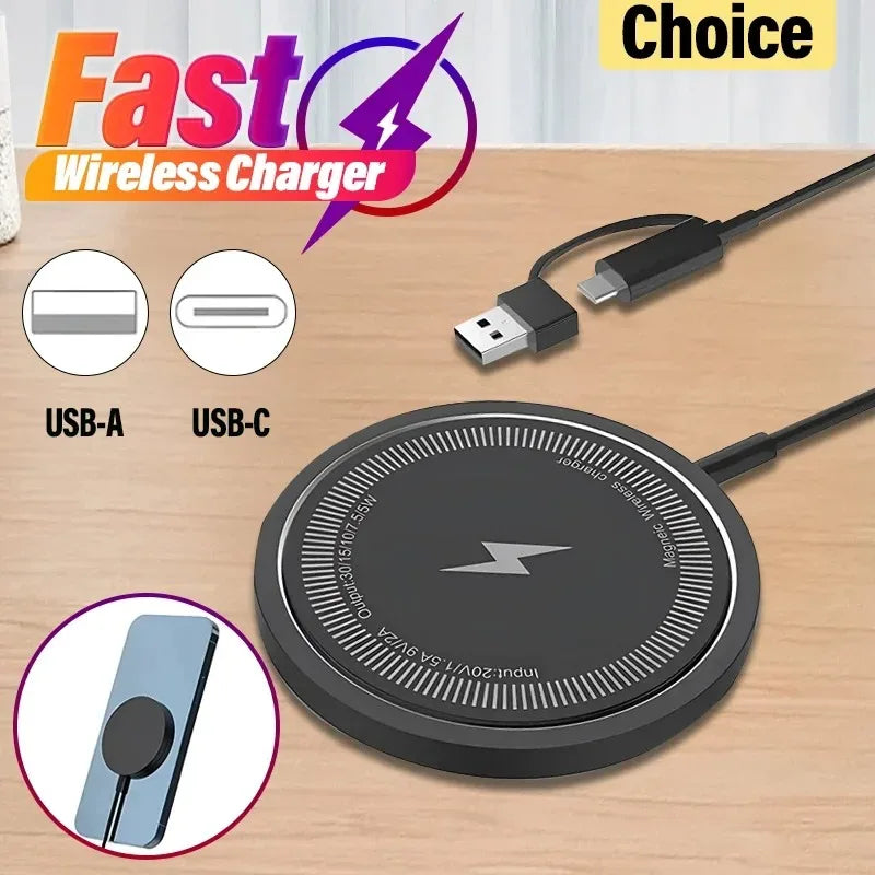 VIKEFON Magnetic Wireless Charger Fast Wireless Charging Pad Stand for