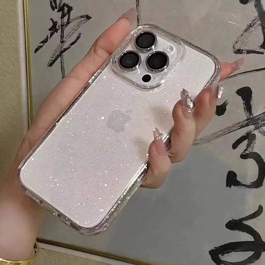 Luxury Clear Glitter Case For iPhone 16 15 14 13 12 11 Pro Max X XS