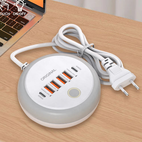 50W USB PD Charger 6 Ports Fast Charging Travel Charger For iPhone