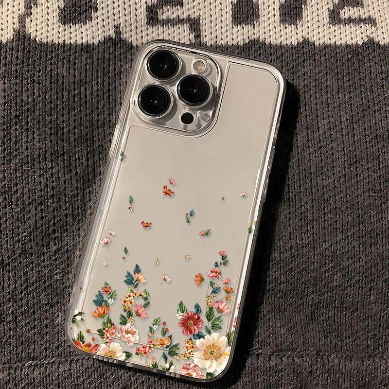 Flower Phone Soft  Case For iPhone 16 11 12 13 14 15 Pro Max XR 7 8