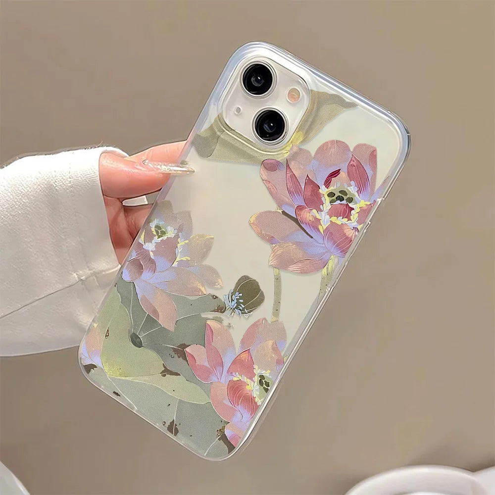 Flowers Phone Case For iPhone 16 Pro Case iPhone 13 11 12 14 15 Pro