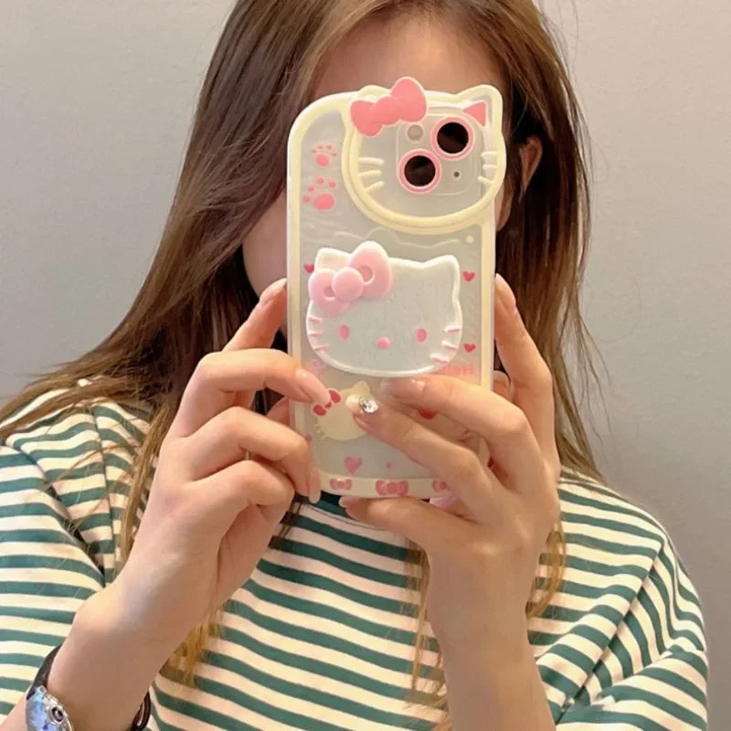 Sanrio Hello Kitty Stand Phone Cases For iPhone 16 15 14 11 13 12 Pro