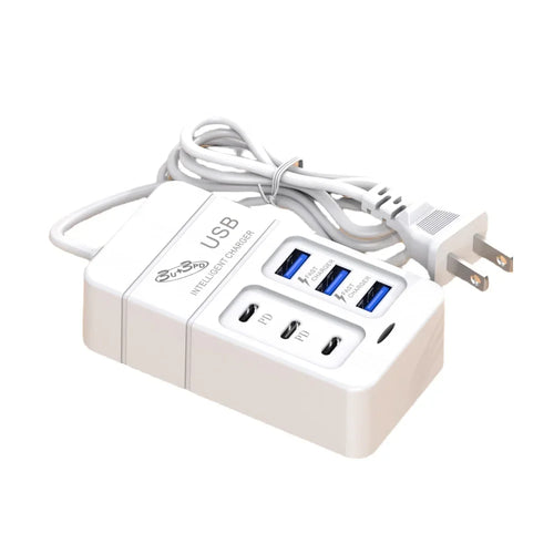 35W Charger 6 USB Out PD Type C Super Charge Quick Wall Chargers USB