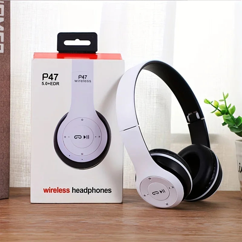 P47 Bluetooth 5.0 Wireless Headphone Foldable HIFI Stereo Bass