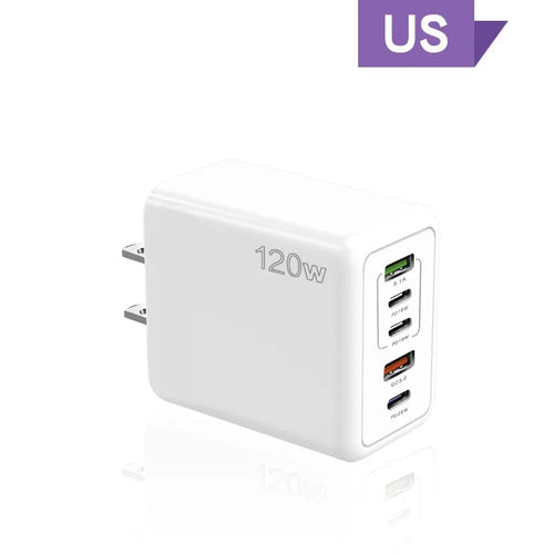 USB C Charger Fast Charging Type C 3 PD + 2 USB QC3.0 Mobile Phone