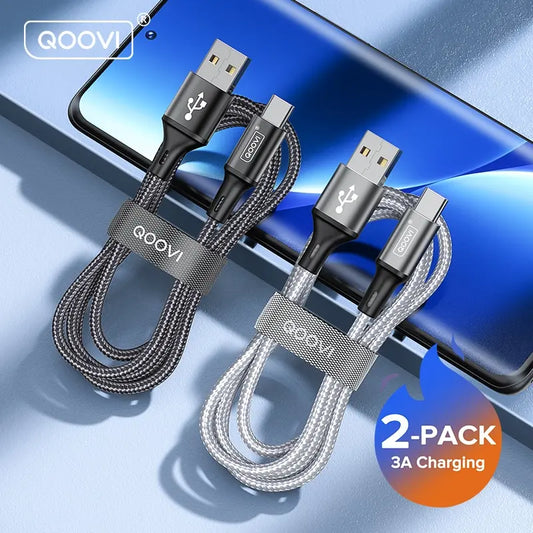 QOOVI 3.1A USB Type C Cable Fast Charging For Xiaomi Mi12 11 Samsung