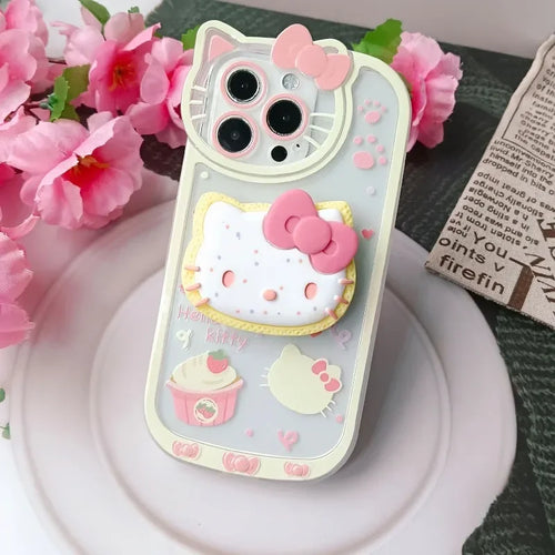 Sanrio Hello Kitty Stand Phone Cases For iPhone 16 15 14 11 13 12 Pro