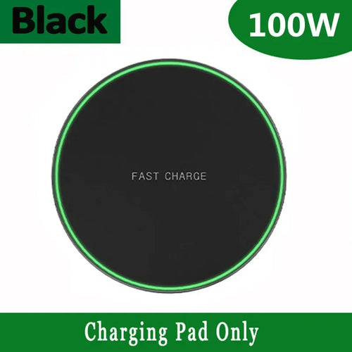 100W Wireless Charger Pad Stand For iPhone 15 14 13 12 11 XR Samsung