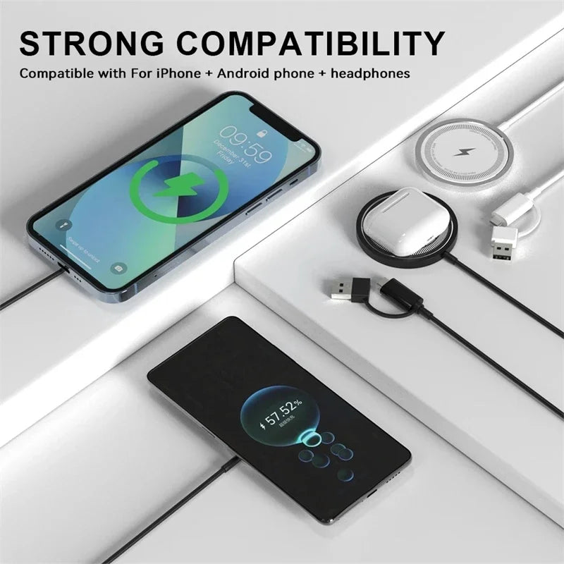 VIKEFON Magnetic Wireless Charger Fast Wireless Charging Pad Stand for