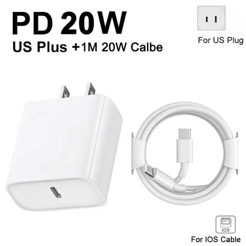 For iPhone 16 15 Samsung PD 20W USB Type C Charger Fast Charging Power