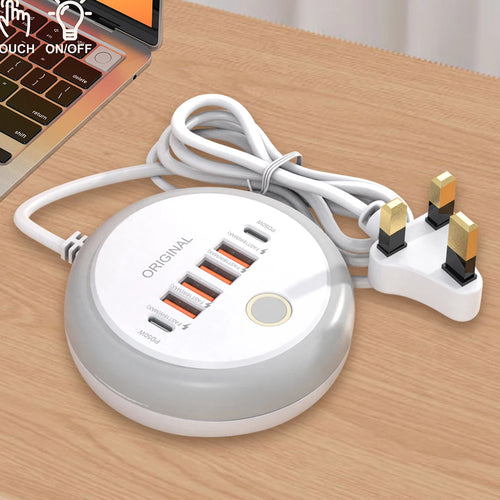 50W USB PD Charger 6 Ports Fast Charging Travel Charger For iPhone