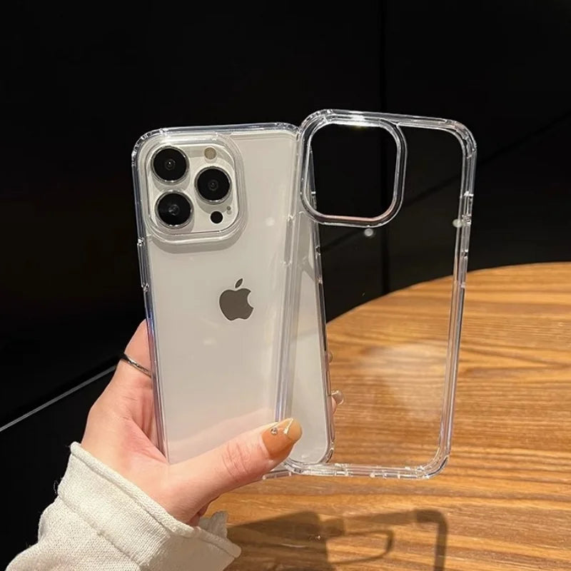 Luxury Transparent Soft Acrylic Phone Case For iPhone 16 15 14 13 12