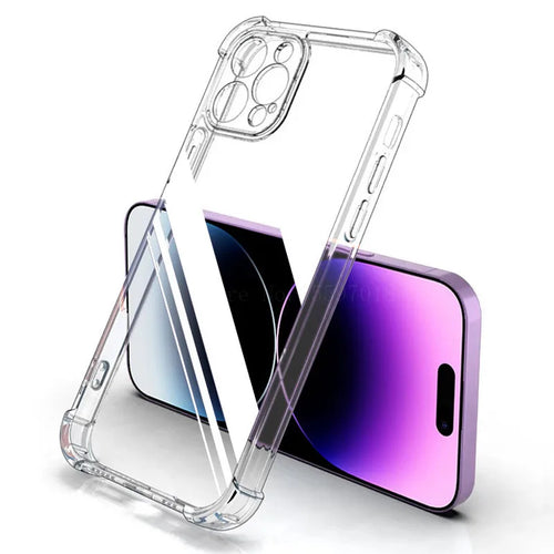 Luxury Clear Shockproof Case For iPhone 15 14 13 12 11 Pro Max Phone