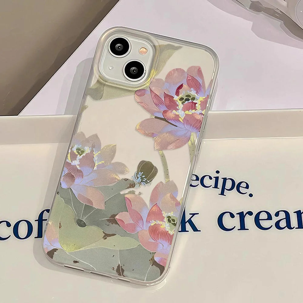 Flowers Phone Case For iPhone 16 Pro Case iPhone 13 11 12 14 15 Pro