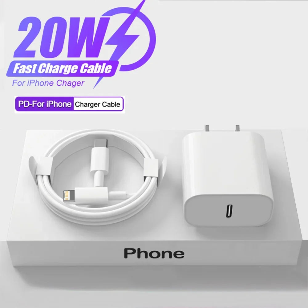 20W Fast Charger For iPhone 13 mini 12 11 pro  14 Pro Max Plus X XR XS