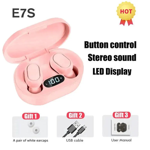 E7S TWS Wireless Headphones Bluetooth Earphone Control Sport Headset