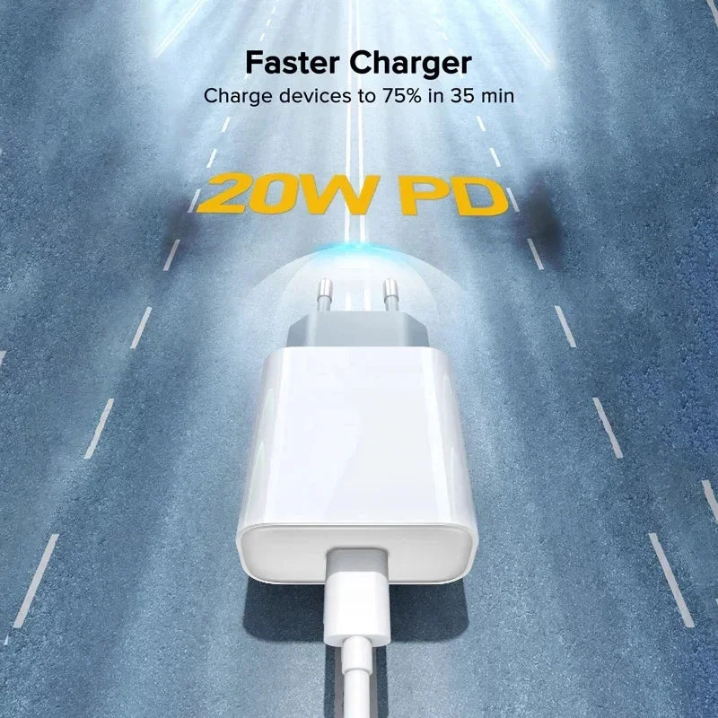 20W Fast Charger For iPhone 13 mini 12 11 pro  14 Pro Max Plus X XR XS