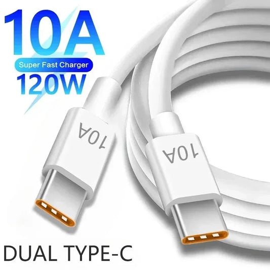 120W 10A C To C Type-C Cable Fast Charging Charger Wire Cord For