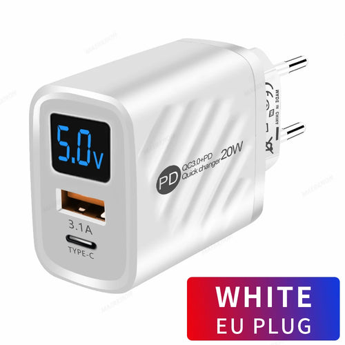 PD 20W USB C Charger Fast Charging Type C Wall Charger For iPhone 14