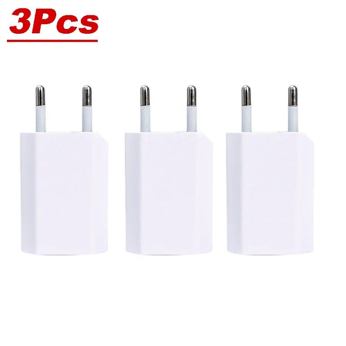 NNBILI 1-5Pcs Universal 5V 1A EU Plug USB Wall Phone Charger For