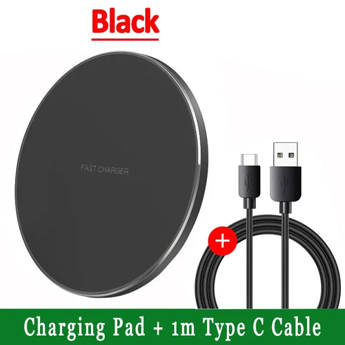 15W Wireless Charger Pad Compatible with iPhone 15/14/13/12/11/X