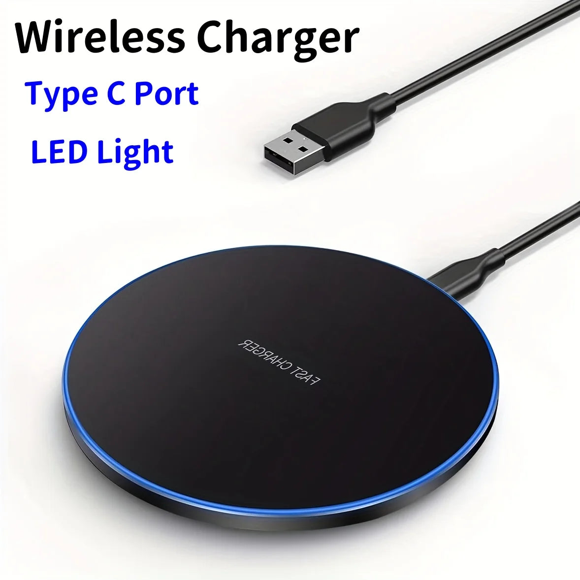 15W Wireless Charger Pad Compatible with iPhone 15/14/13/12/11/X