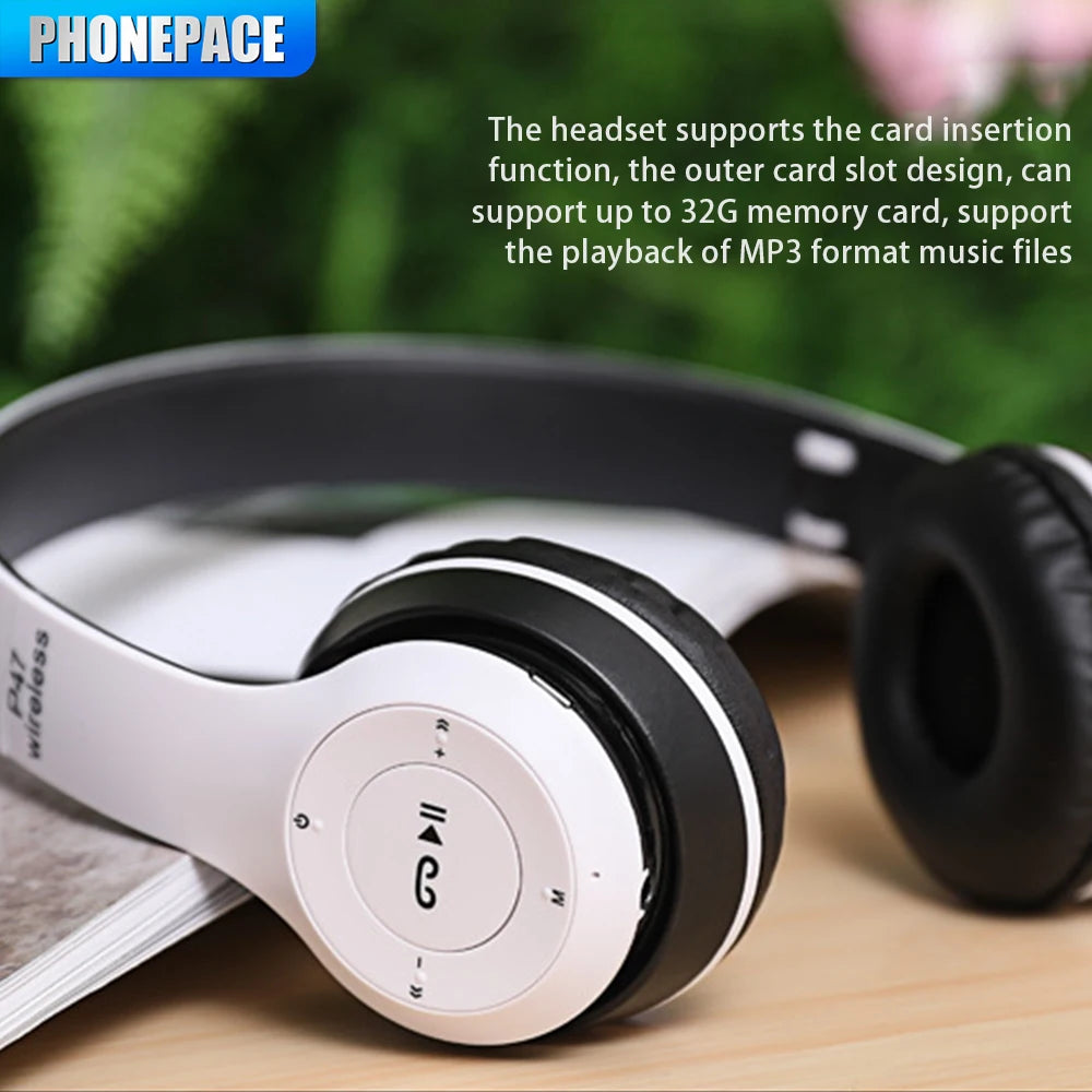 Stereo P47 Headset 5.0 Bluetooth Headset Folding Series Wireless