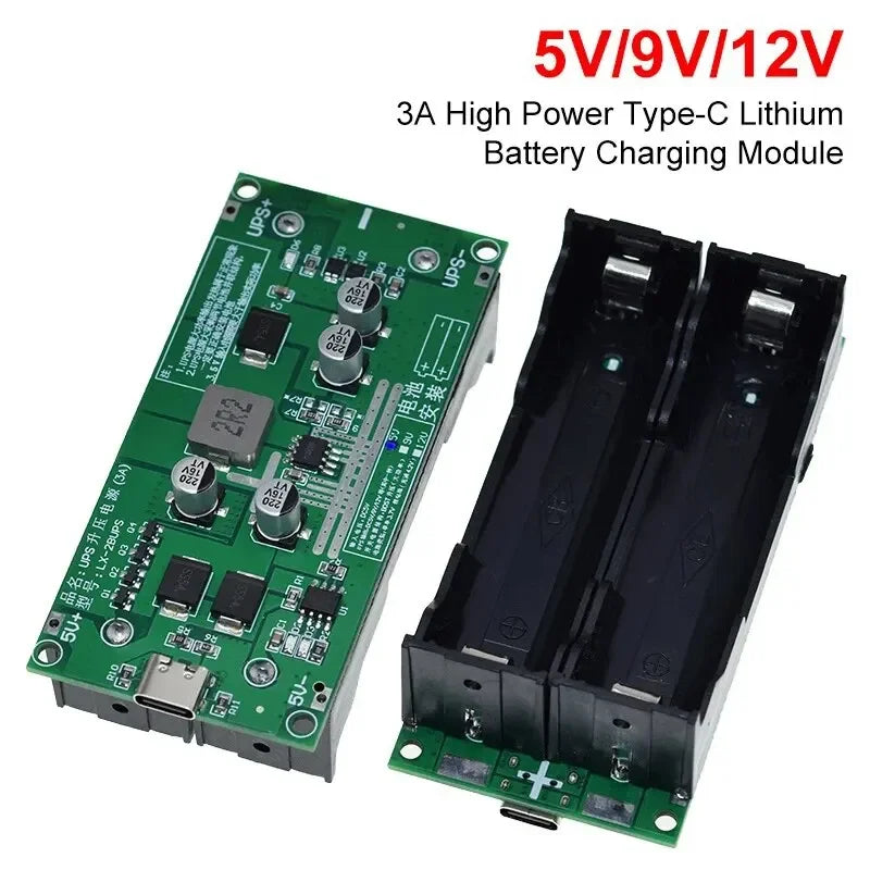 Type-C 15W 3A Fast Charge UPS Power Supply / 18650 Lithium Battery