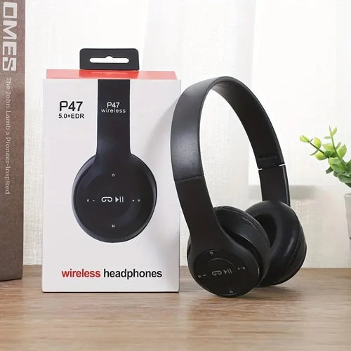 P47 Bluetooth 5.0 Wireless Headphone Foldable HIFI Stereo Bass