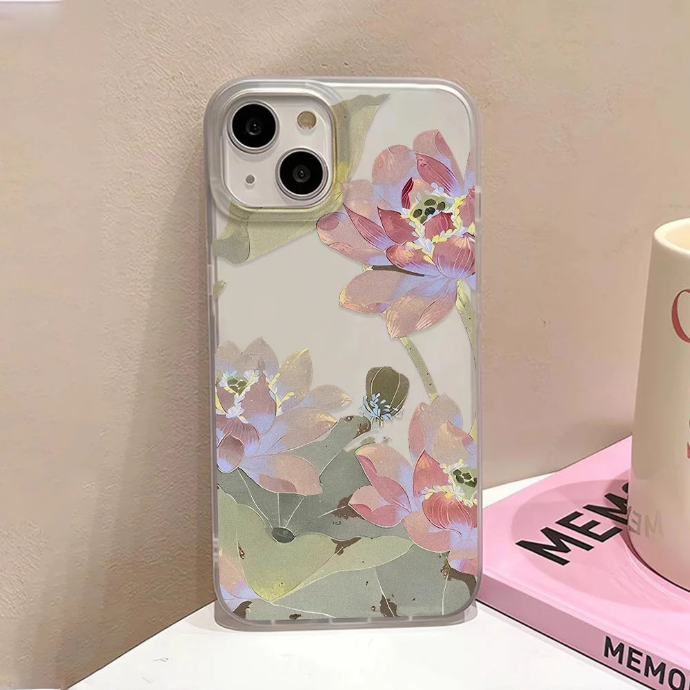 Flowers Phone Case For iPhone 16 Pro Case iPhone 13 11 12 14 15 Pro