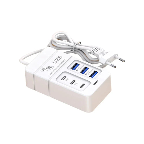 35W Charger 6 USB Out PD Type C Super Charge Quick Wall Chargers USB