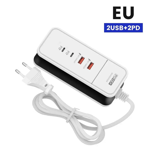 4 Port USB Charger QC 3.0 PD 12W Fast Charging Wall Charger for Xiaomi