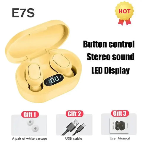 E7S TWS Wireless Headphones Bluetooth Earphone Control Sport Headset